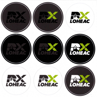 Planches de 9 sticker Rond RX Loheac Logo