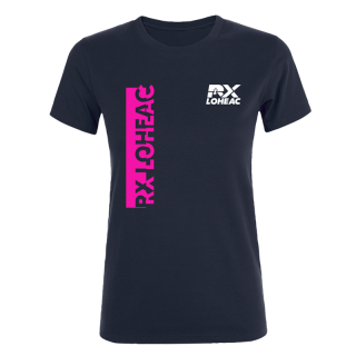 T-shirt Femme MARINE Logo Vertical Rose